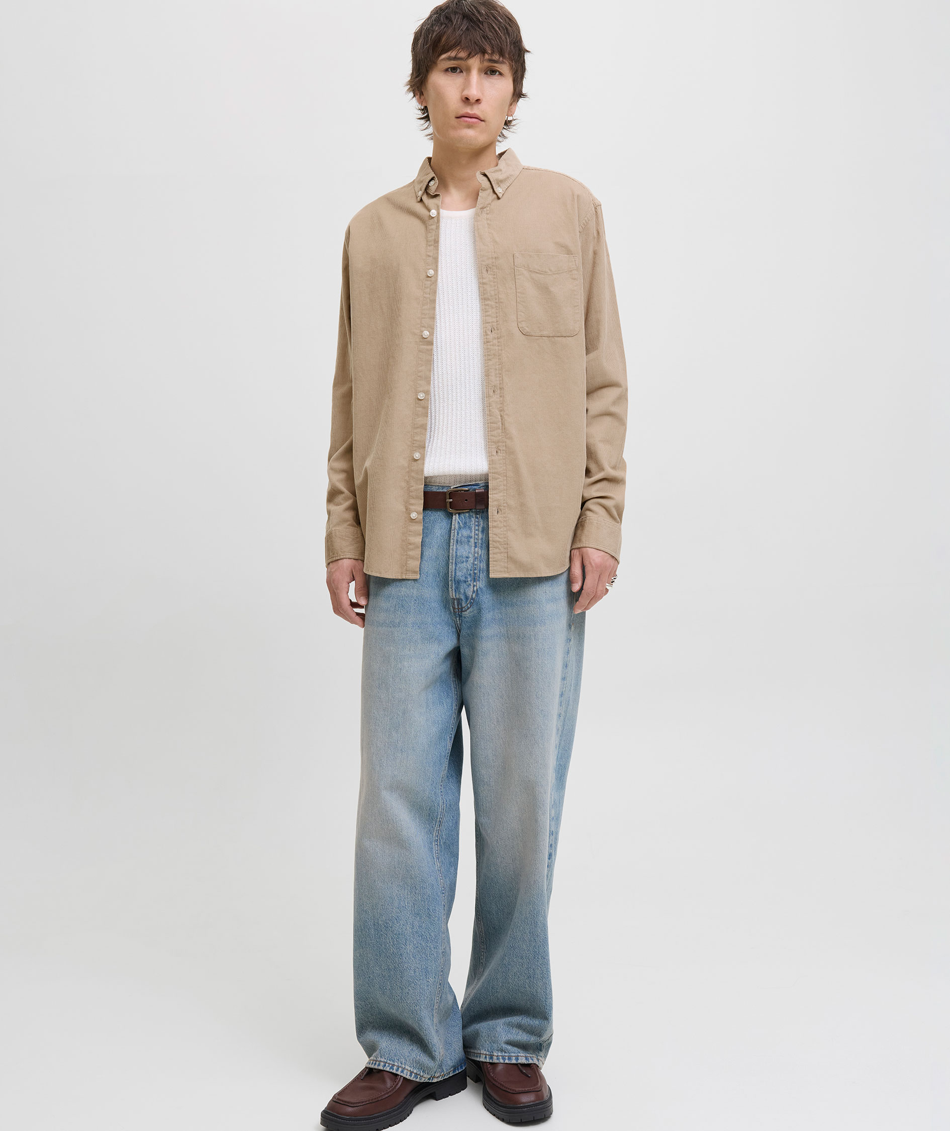 Jack & Jones JJECLASSIC Corduroy shirt, Crockery, large image number 5