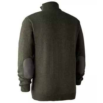 Deerhunter Sheffield strikket pullover med kort glideløs, Green Melange
