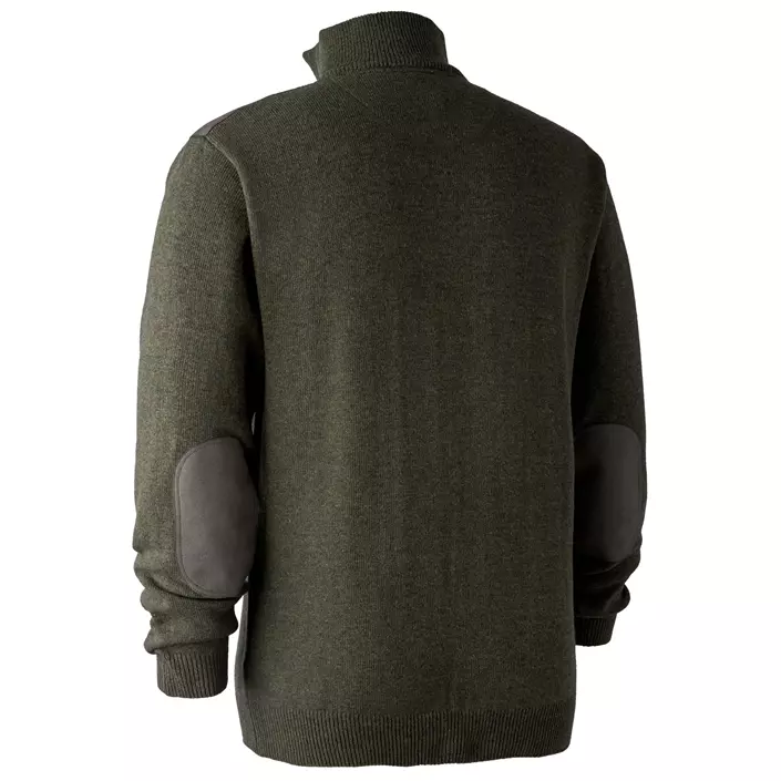 Deerhunter Sheffield knitted pullover with half zip, Green Melange, large image number 1