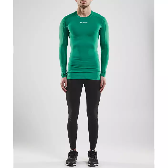 Craft Pro Control Compression långärmad T-shirt, Team green, large image number 3