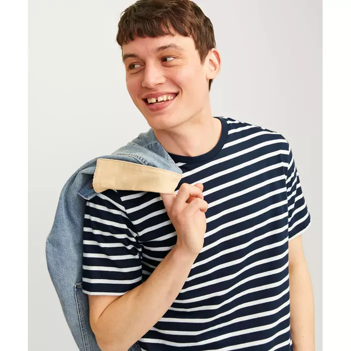 Jack & Jones JJEORGANIC Basic T-shirt, Navy Blazer/Cloud Dancer, large image number 5