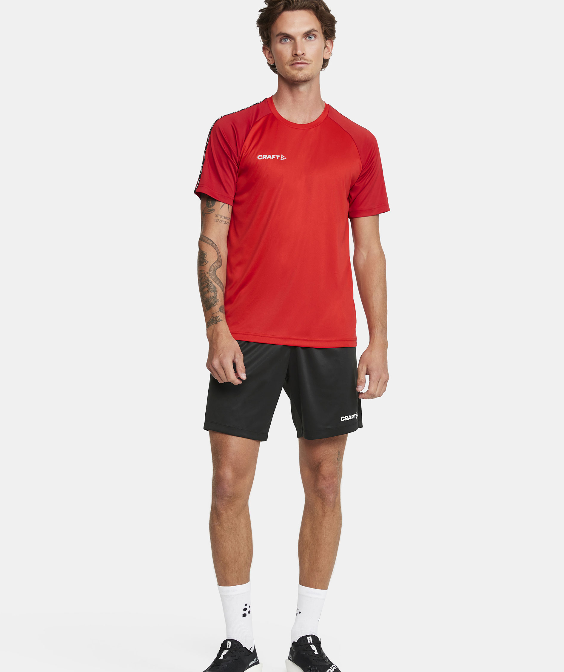 Craft Squad 2.0 Contrast Jersey T-Shirt, Bright Red-Express, large image number 1