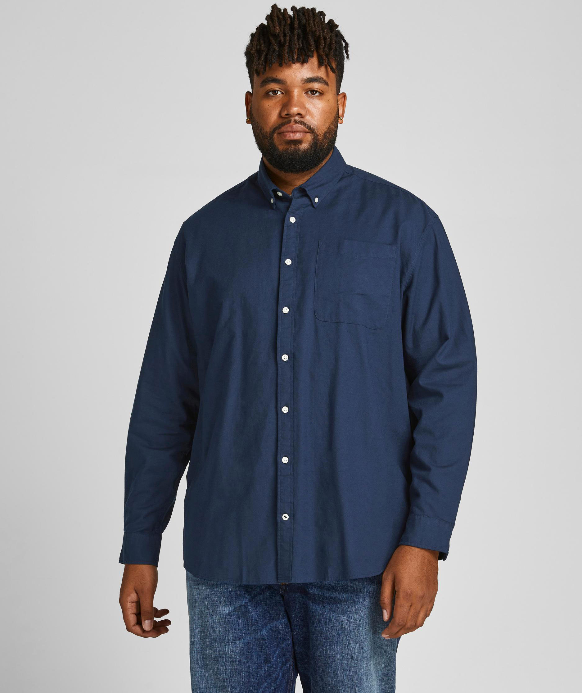 Jack & Jones JJEOXFORD Plus Size Regular Fit skjorta, Navy Blazer