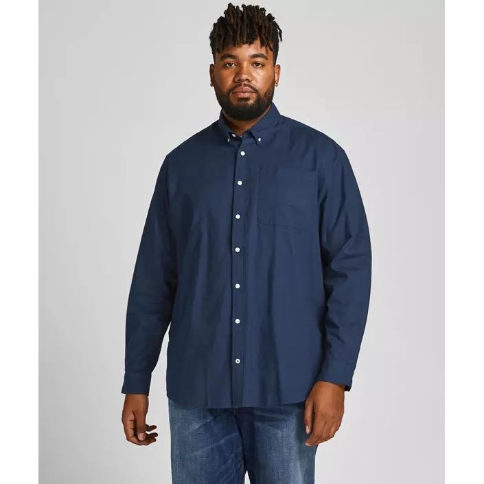 Jack & Jones JJEOXFORD Plus Size Regular Fit skjorte, Navy Blazer, large image number 1