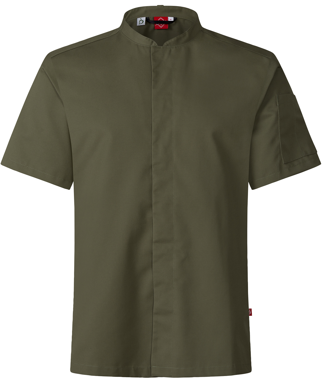 Segers 1097 short-sleeved chefs shirt, Olive green, Olive green, swatch