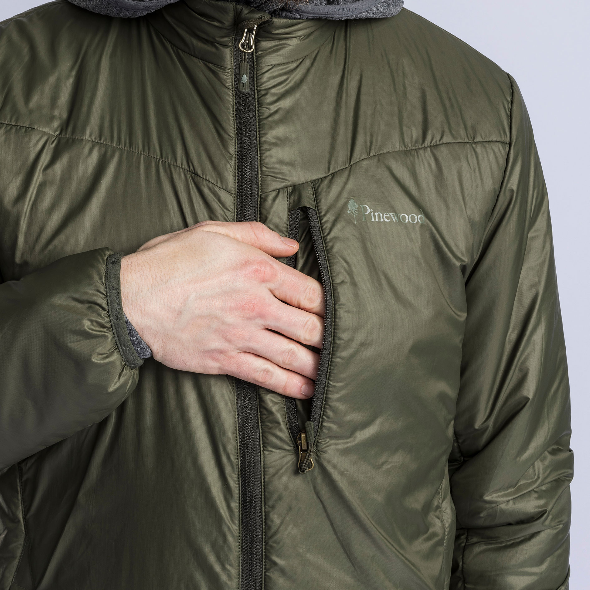 Pinewood&nbsp;Wool Insulation jakke, Moss green, large image number 4