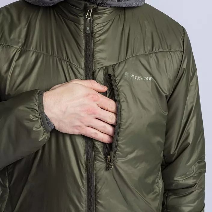 Pinewood Wool Insulation jakke, Moss green, large image number 4