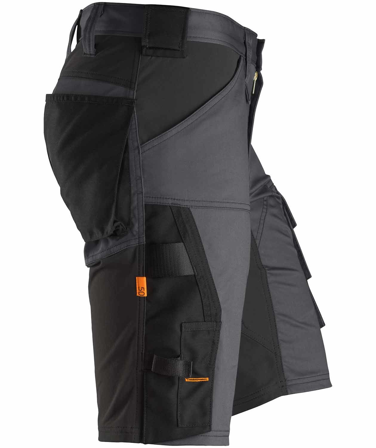 Snickers AllroundWork work shorts 6143, Steel Grey/Black, large image number 3