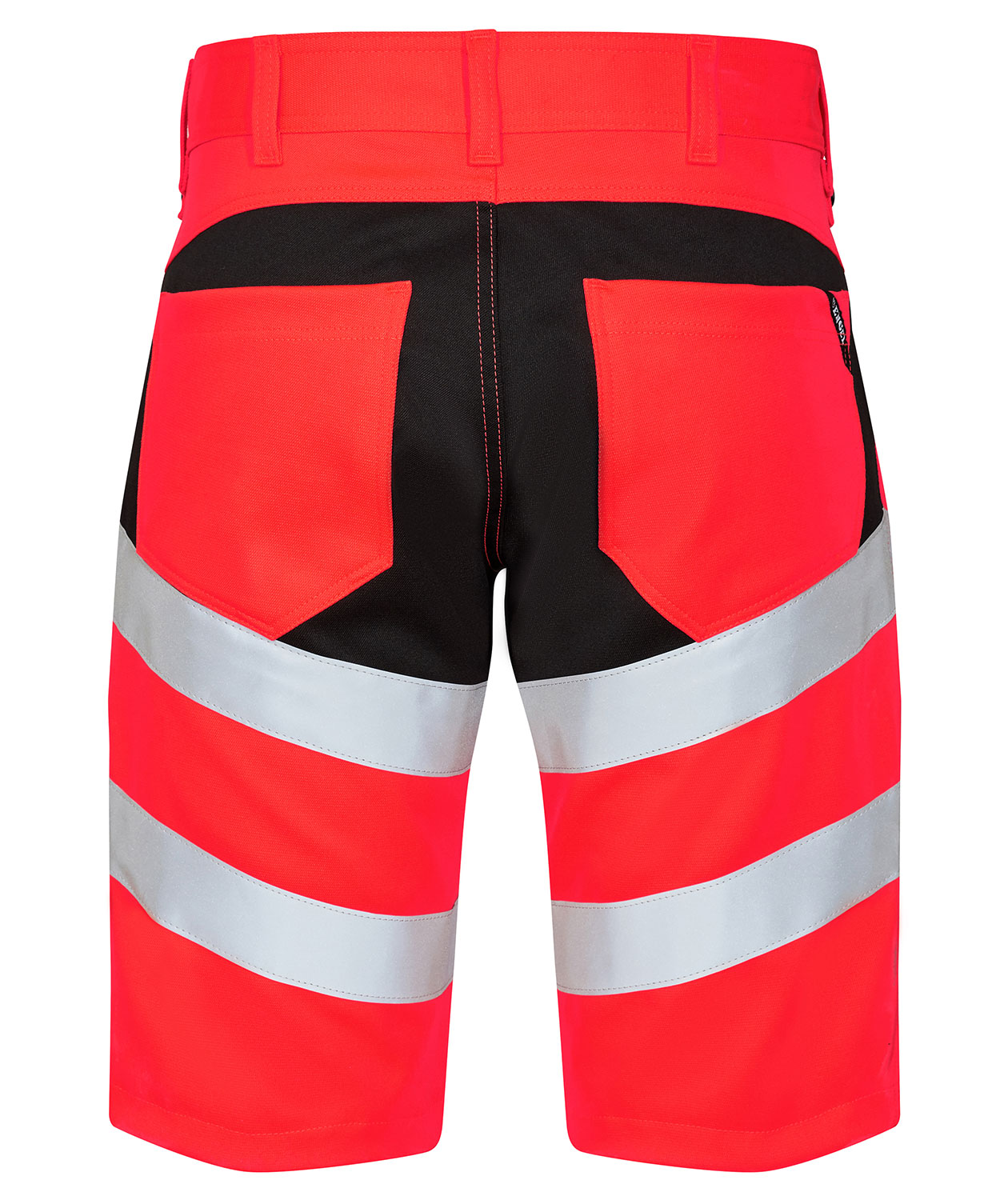 Engel Safety arbeidsshorts, Hi-Vis r&oslash;d/svart