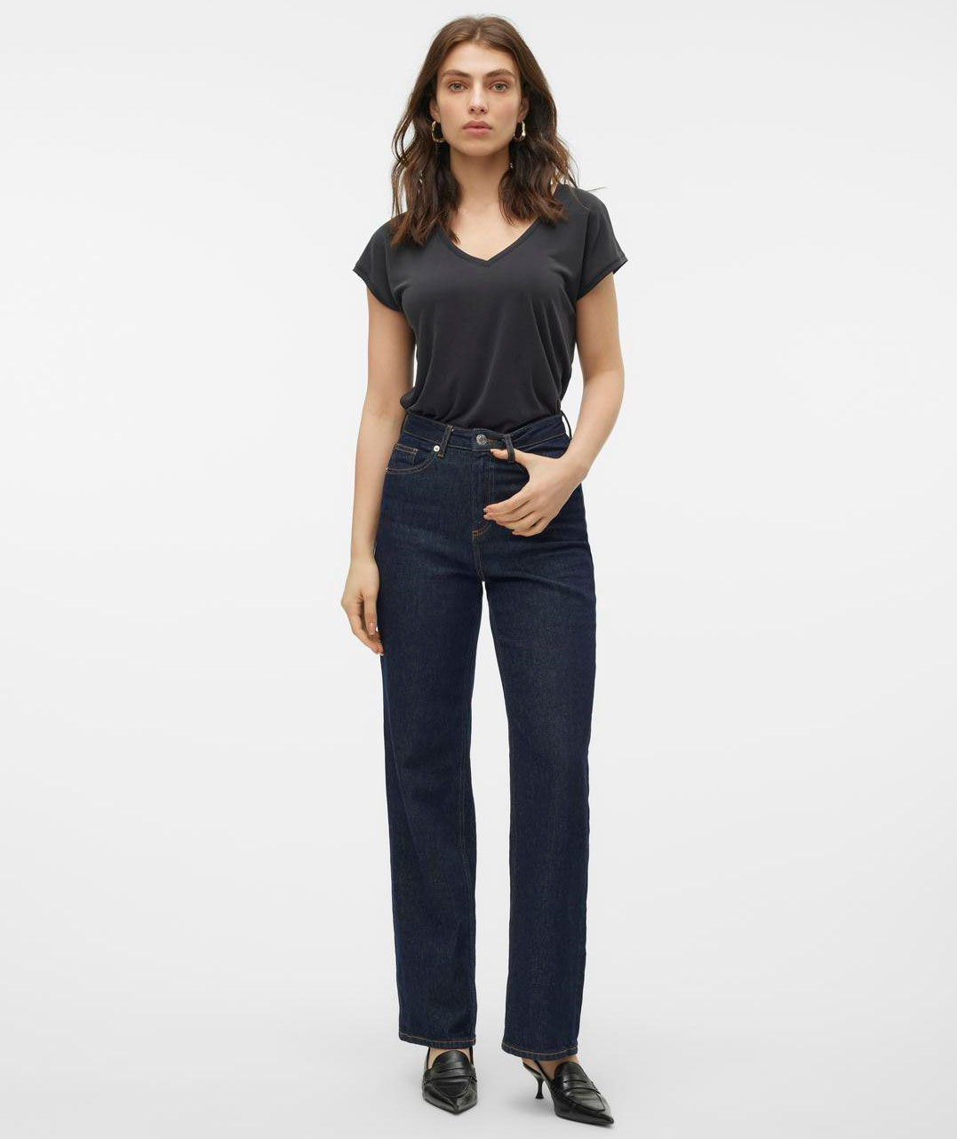 Vero Moda VMFILLI T-shirt dam, Black, large image number 5