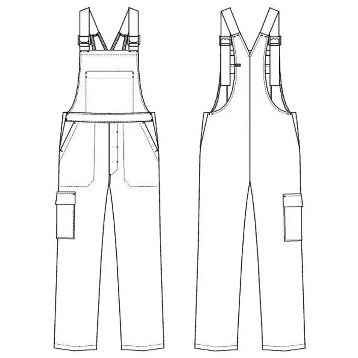 Kentaur HACCP-approved  bib overalls, Light Grey, large image number 3