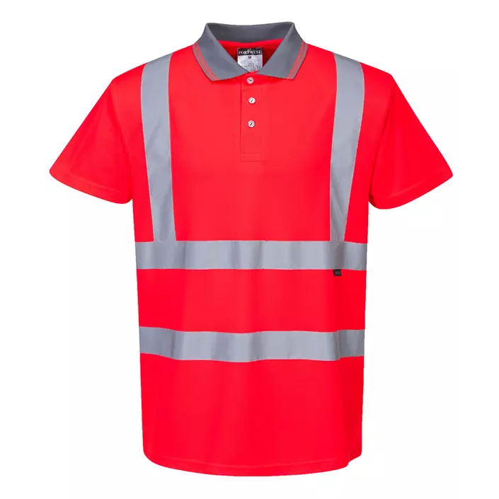 Portwest polo shirt, Hi-Vis Red, large image number 0