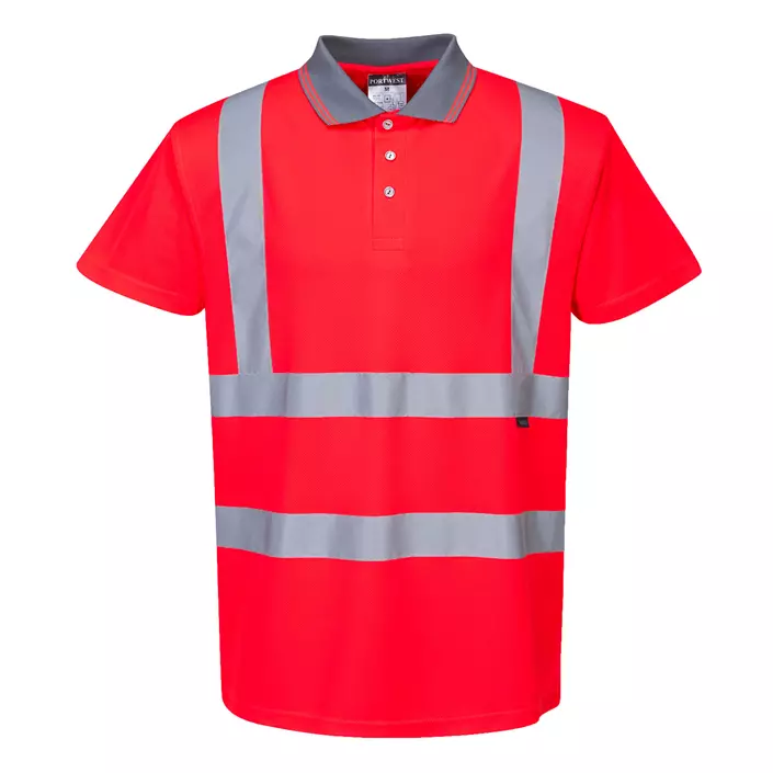 Portwest polo shirt, Hi-Vis Red, large image number 0