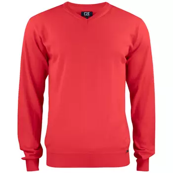 Cutter & Buck Everett tröja med merinoull, Röd