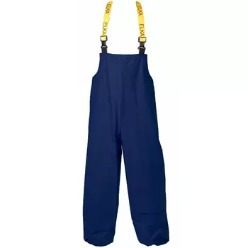 Elka PU rain bib and brace trousers, Marine Blue