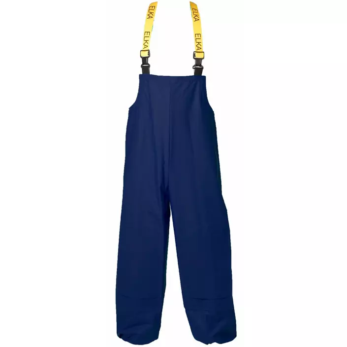 Elka PU rain bib and brace trousers, Marine Blue, large image number 0
