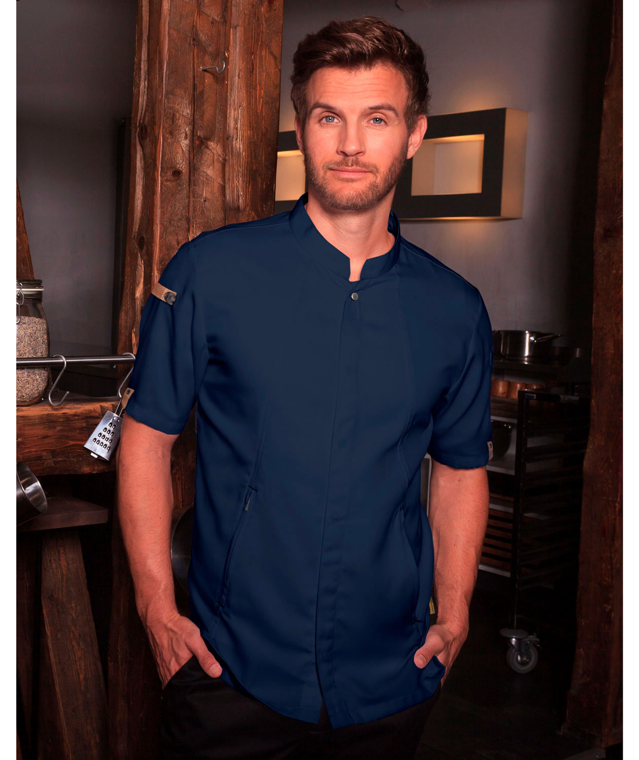 Karlowsky Green-generation kort&aelig;rmet kokkejakke