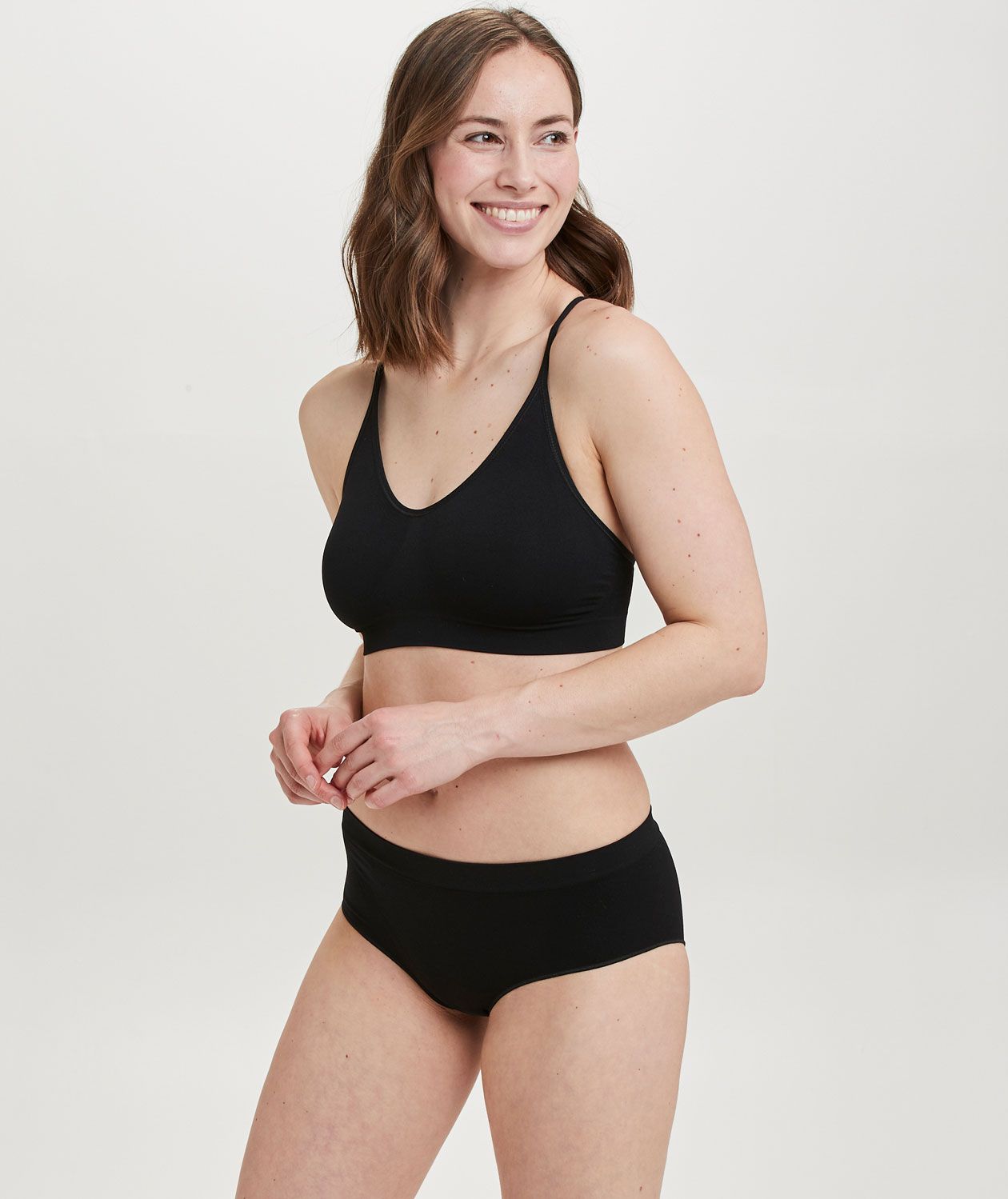 Decoy Mikrofiber hipsters dam, Svart, Svart, large image number 1