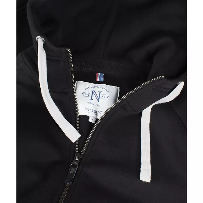 Nimbus Williamsburg Damen Kapuzensweatshirt mit Reißverschluss, Schwarz, large image number 3