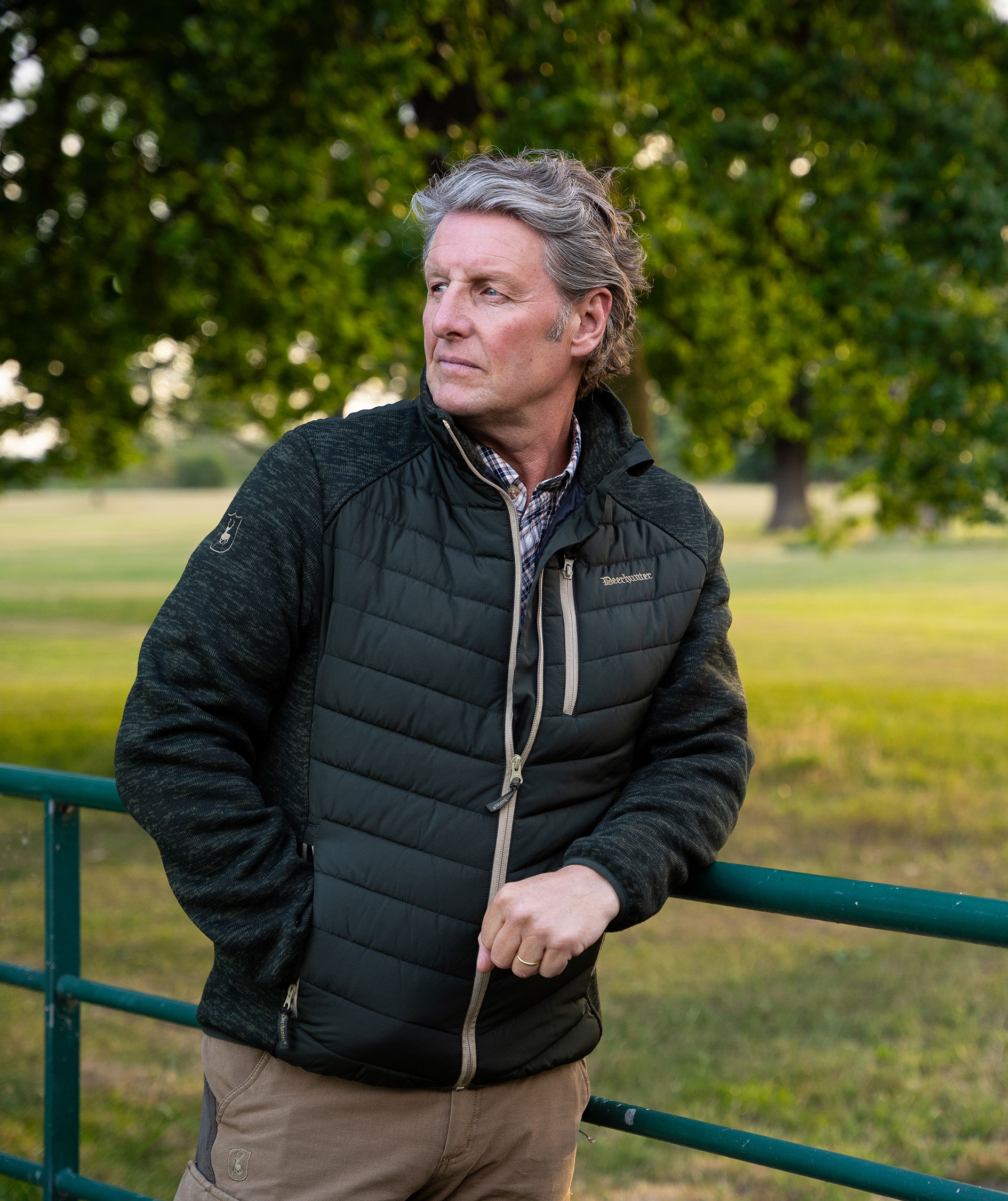 Deerhunter Moor quilted jacket with knit