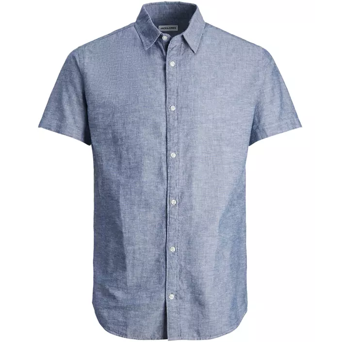 Jack & Jones Plus JJELINEN short-sleeved shirt with linen, Faded Denim, large image number 0