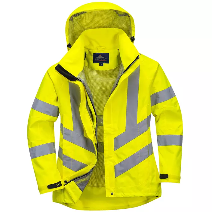 Portwest women's work jacket, Hi-Vis Yellow, large image number 2