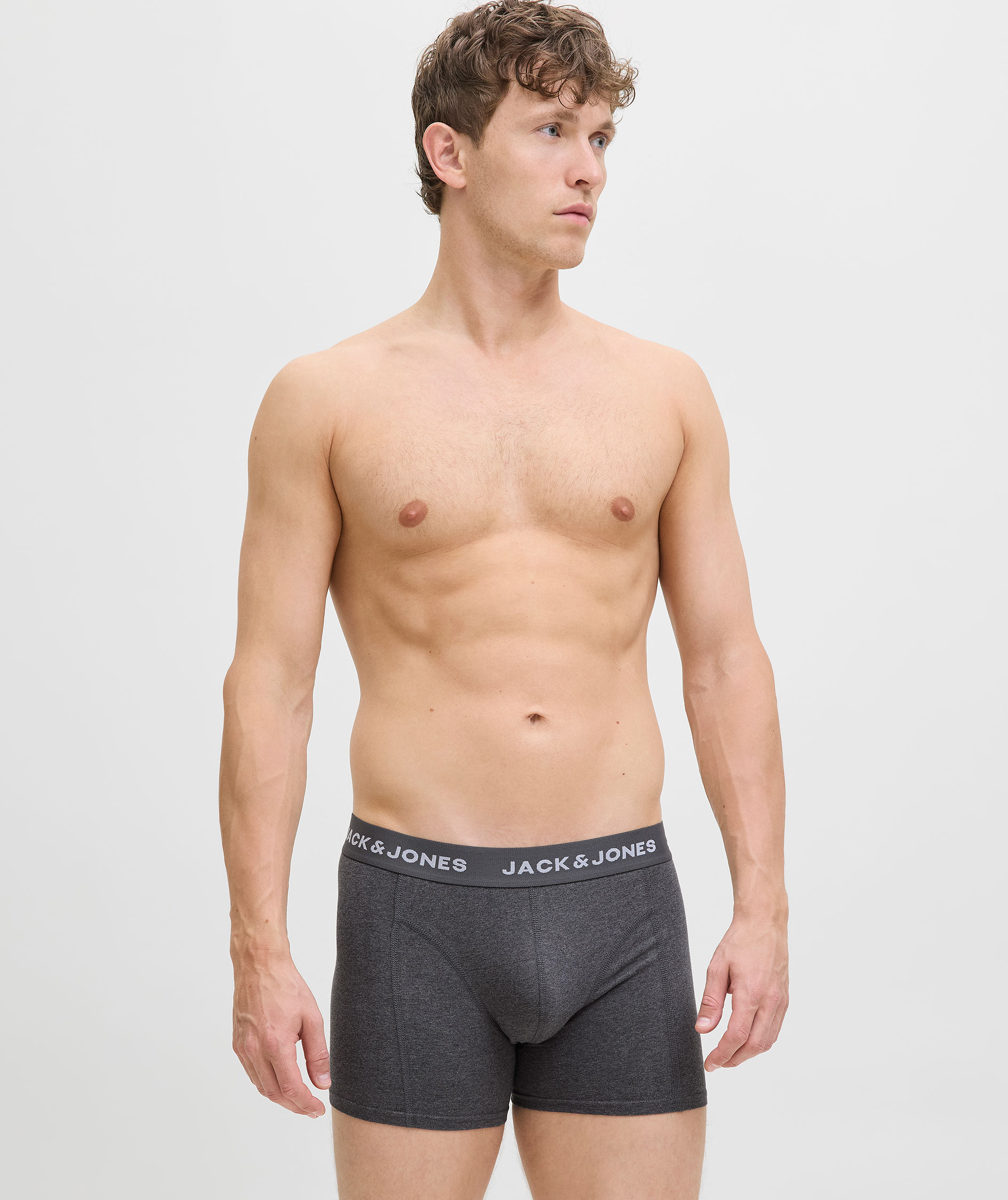 Jack & Jones JACJJ SOLID 7-pack boxershorts, White/Dark Grey, large image number 5