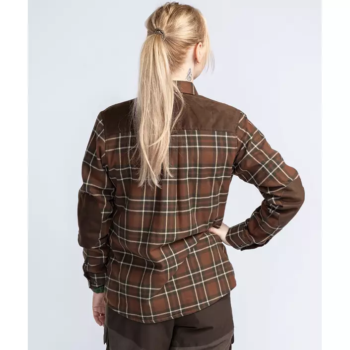 Pinewood Douglas dame flannelskjorte, Nougat/Beige, large image number 3