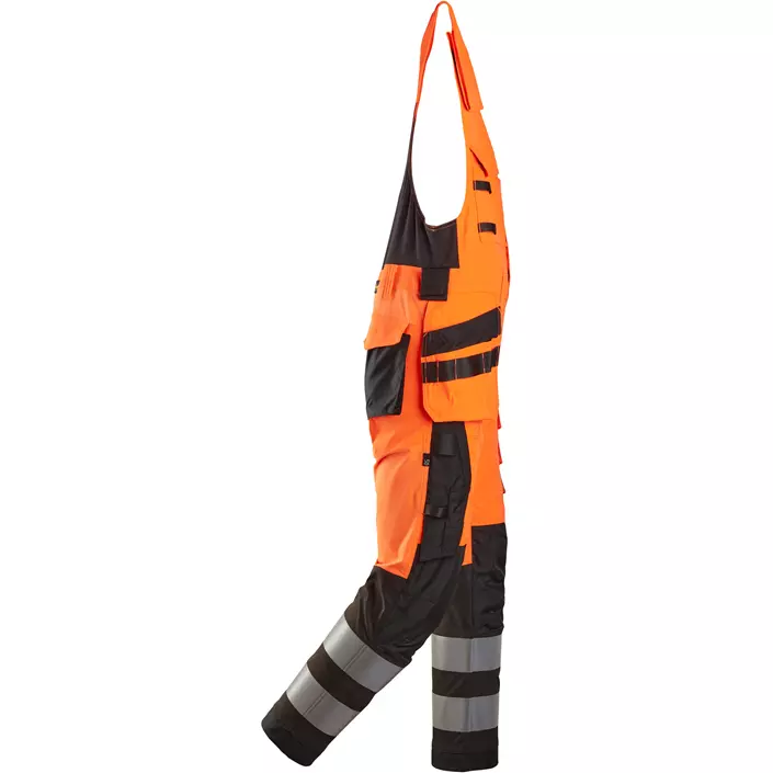 Snickers håndværker helbukser 6013, Hi-Vis Orange/Sort, large image number 2