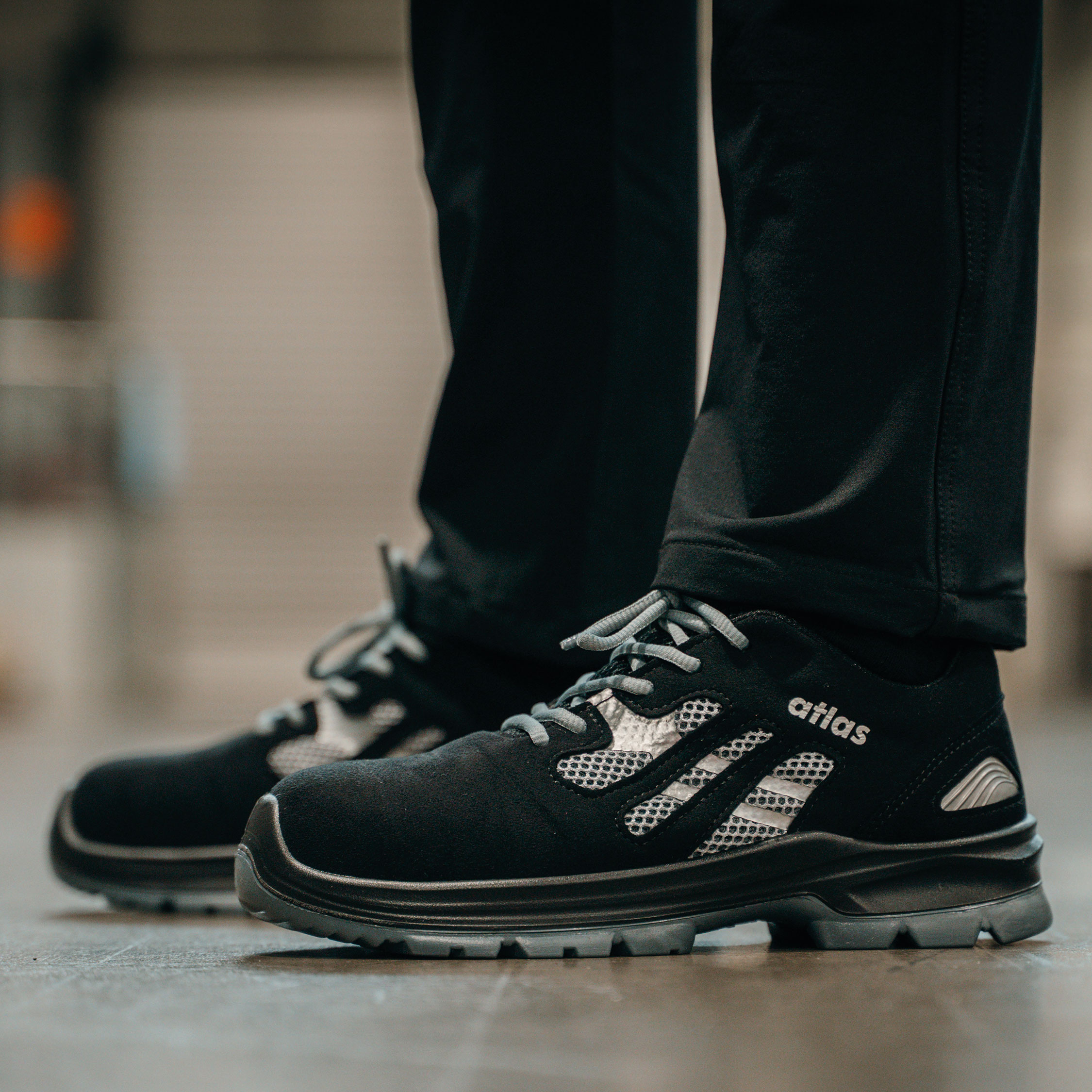 Atlas Flash 2005 XP sikkerhedssko S1P, Sort