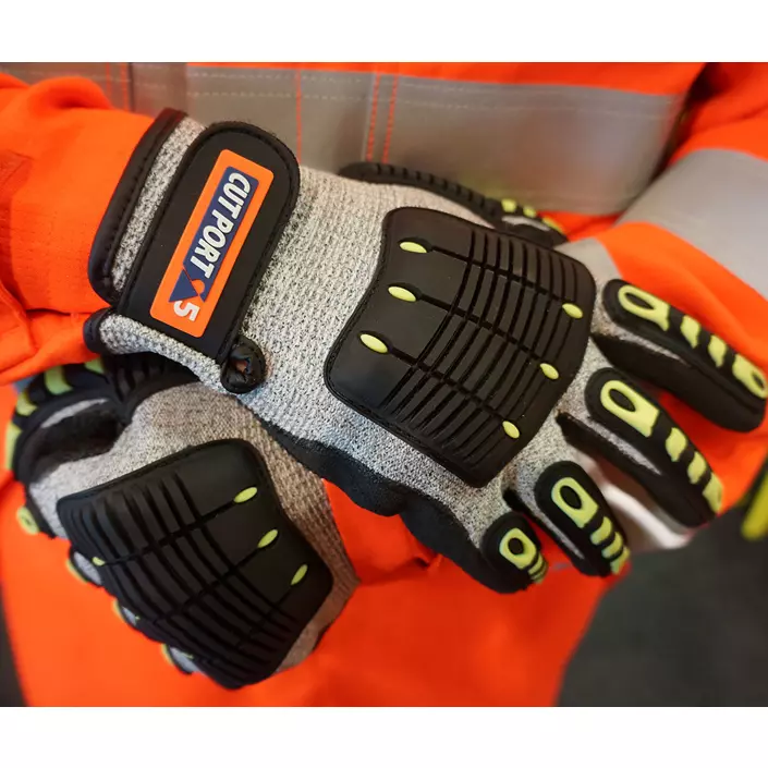 Portwest impact-reducing cut resistant gloves Cut C, Black/Grey, large image number 3