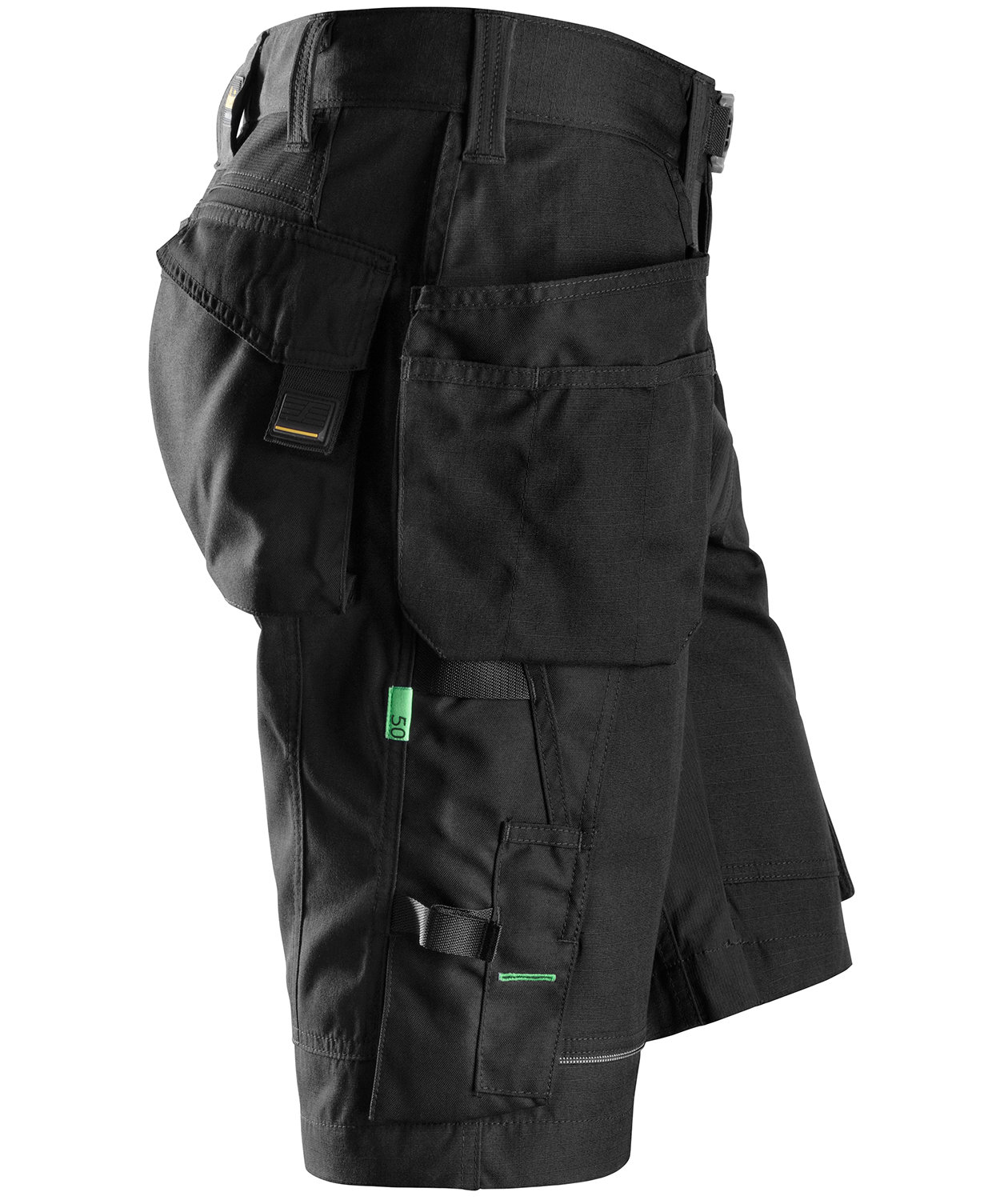 Snickers FlexiWork h&aring;ndv&aelig;rkershorts 6904, Sort, large image number 3