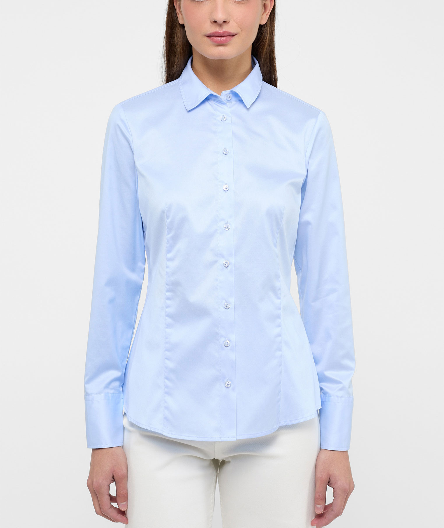Eterna Cover Slim fit women's shirt, Lightblue