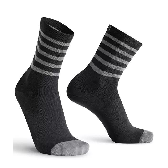 Oxyburn Stripes socks, Black/Anthracite, large image number 0
