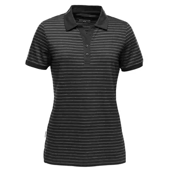 Stormtech Railtown women's polo shirt, Black/Grey Striped