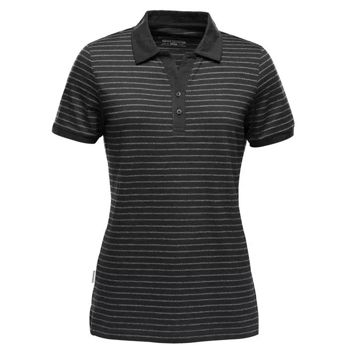 Stormtech Railtown women's polo shirt, Black/Grey Striped, large image number 0