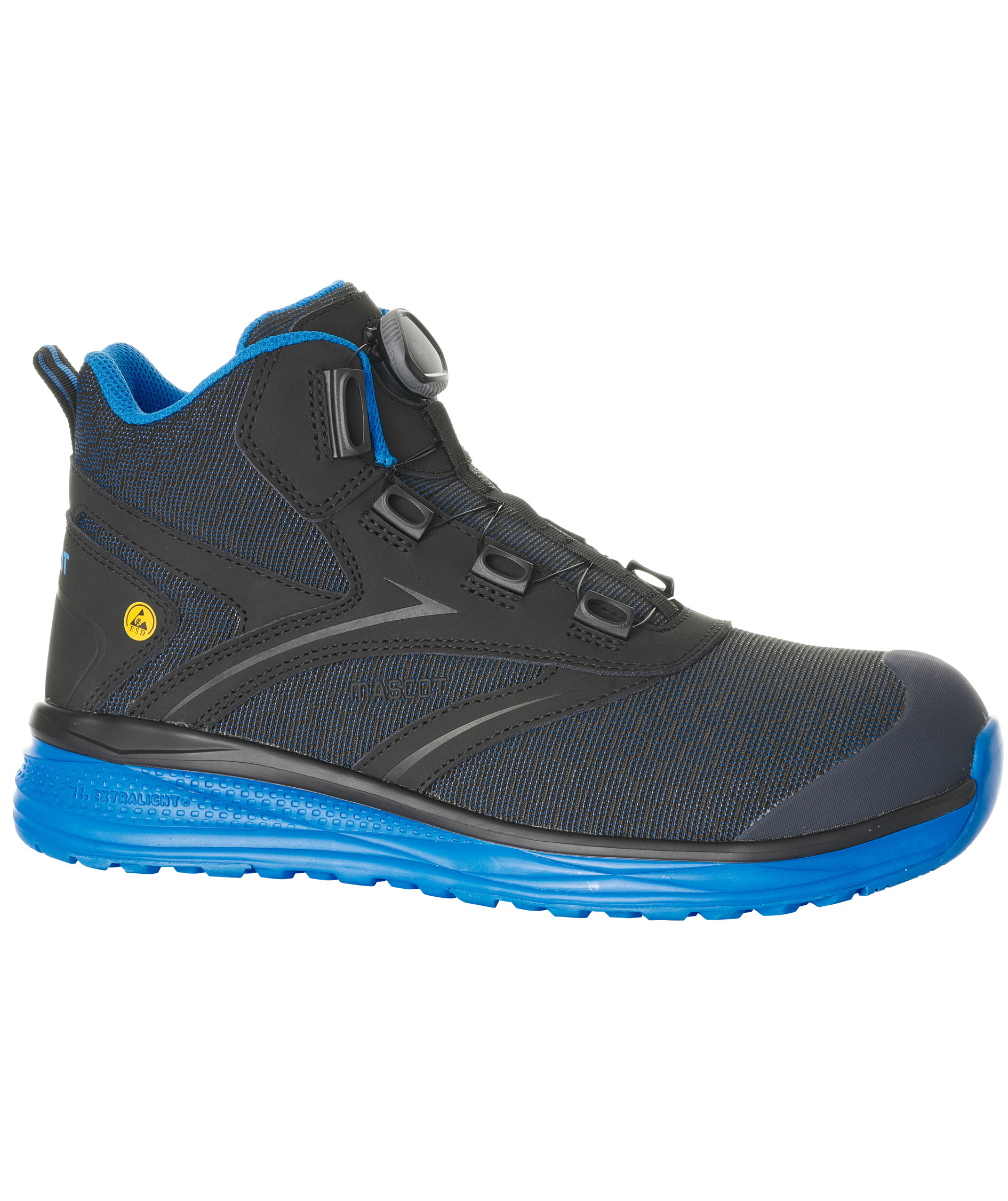 Mascot Carbon safety boots S1P, Black/Cobalt Blue, large image number 2