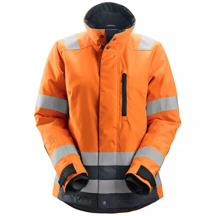 Snickers AllroundWork women's softshell jacket 1237, Hi-Vis Orange/Steel Grey, large image number 0