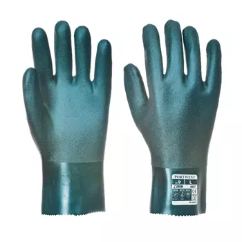Portwest PVC chemical gloves 27 cm, Green