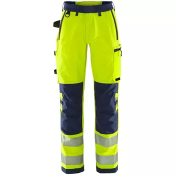 Fristads Green women's work trousers 2665 GSTP full stretch, Hi-Vis yellow/marine