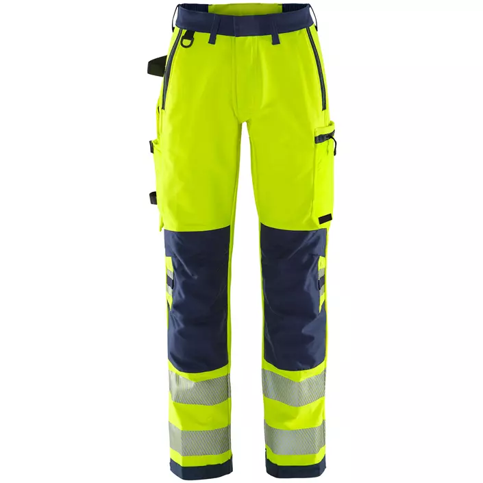 Fristads Green women's work trousers 2665 GSTP full stretch, Hi-Vis yellow/marine, large image number 0