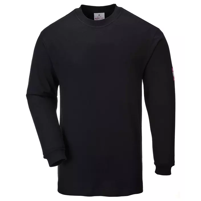 Portwest FR antistatic long-sleeved T-shirt, Black, large image number 0