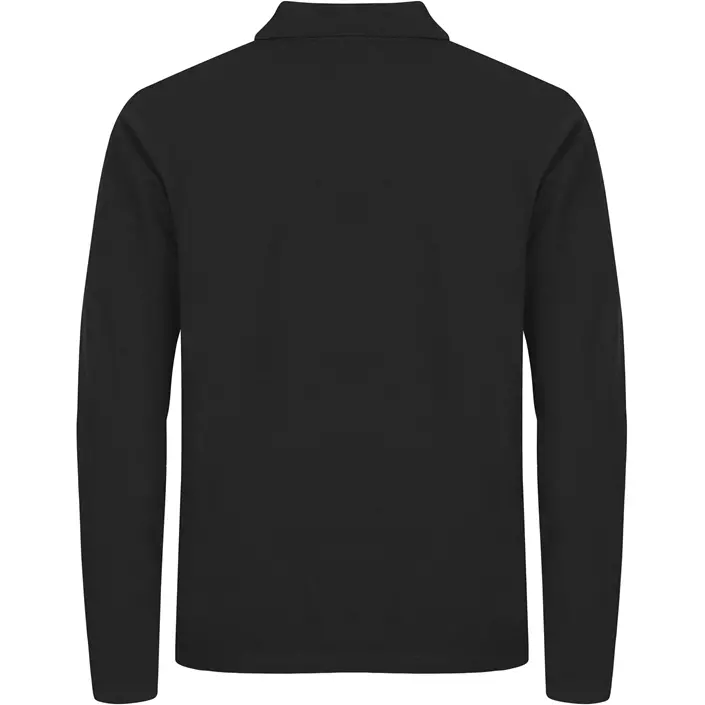 Clique Premium long-sleeved polo shirt, Black, large image number 1