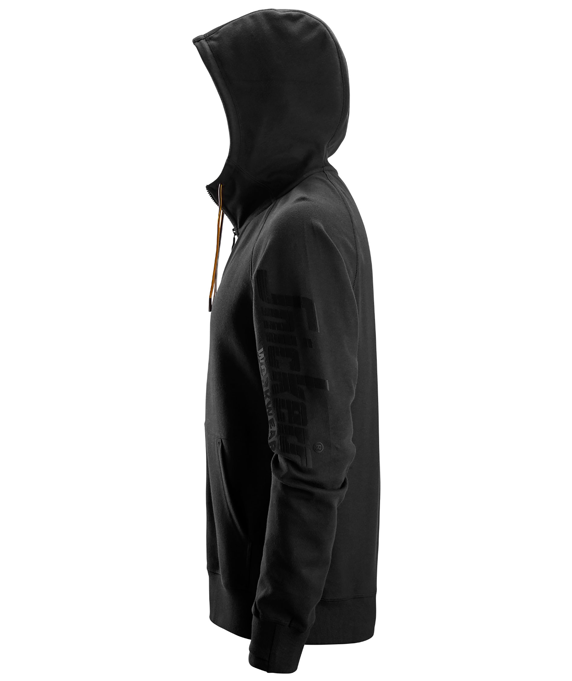 Snickers logo hoodie with zipper 2895, Black, large image number 3