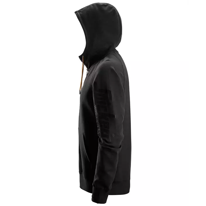 Snickers logo hoodie with zipper 2895, Black, large image number 3