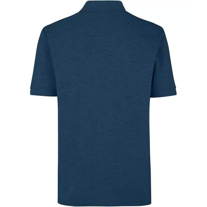 ID PRO Wear Polo T-shirt med brystlomme, Blå Melange, large image number 1