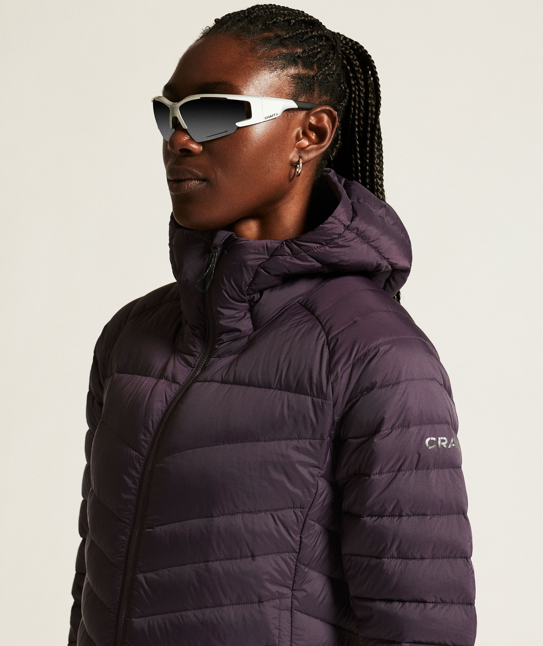 Craft ADV Explore Light women's down jacket, Dk Plum, large image number 5