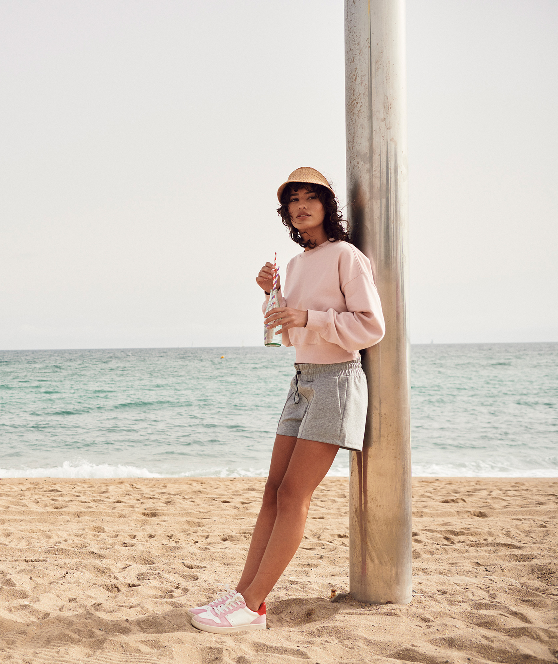 Clique Miami Cropped women's sweatshirt, Candy pink, large image number 5