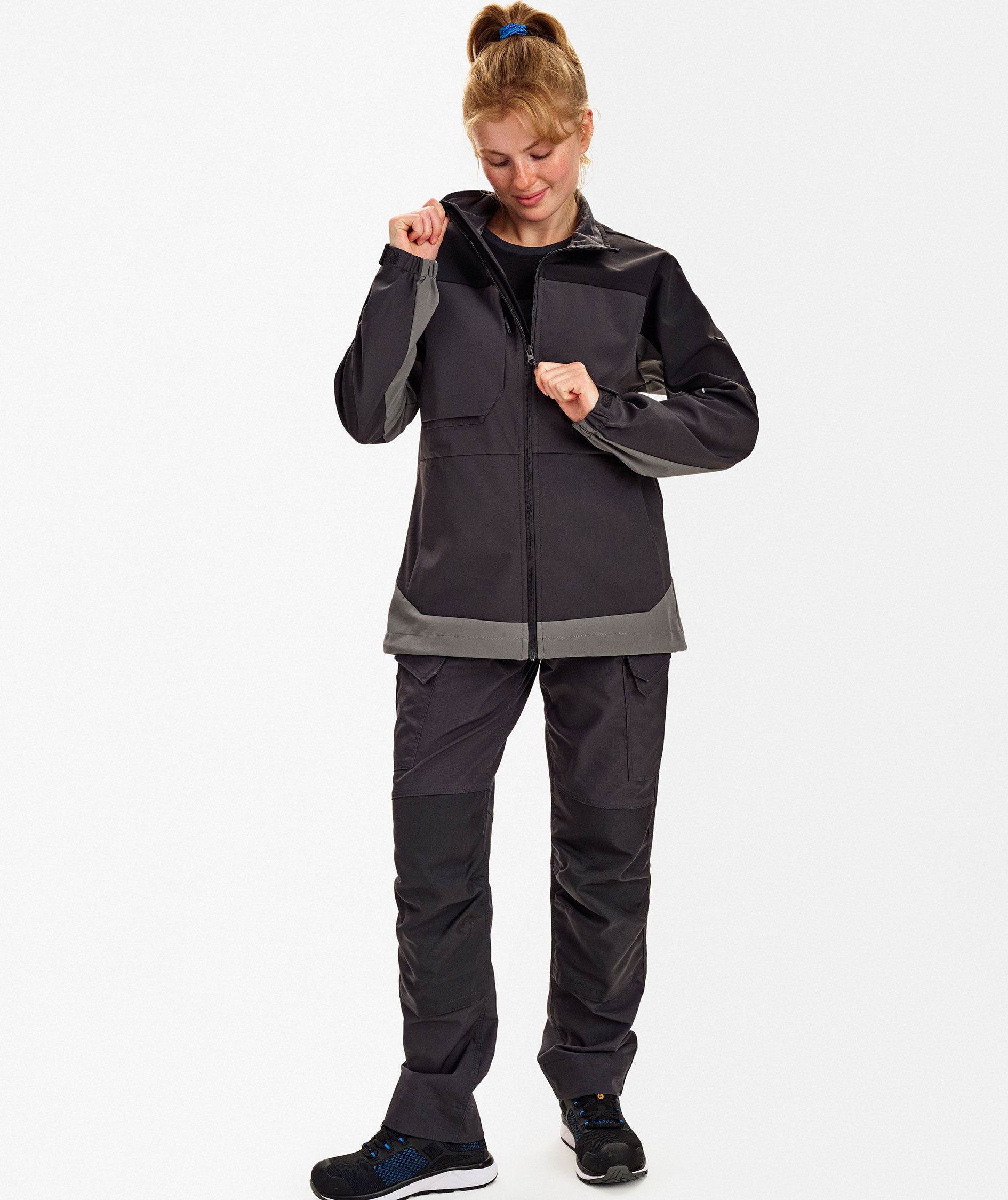 Engel Entire women's softshell jacket, Anthracite Grey/Black, large image number 2