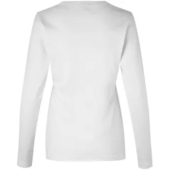 ID Interlock langærmet dame T-shirt, Hvid